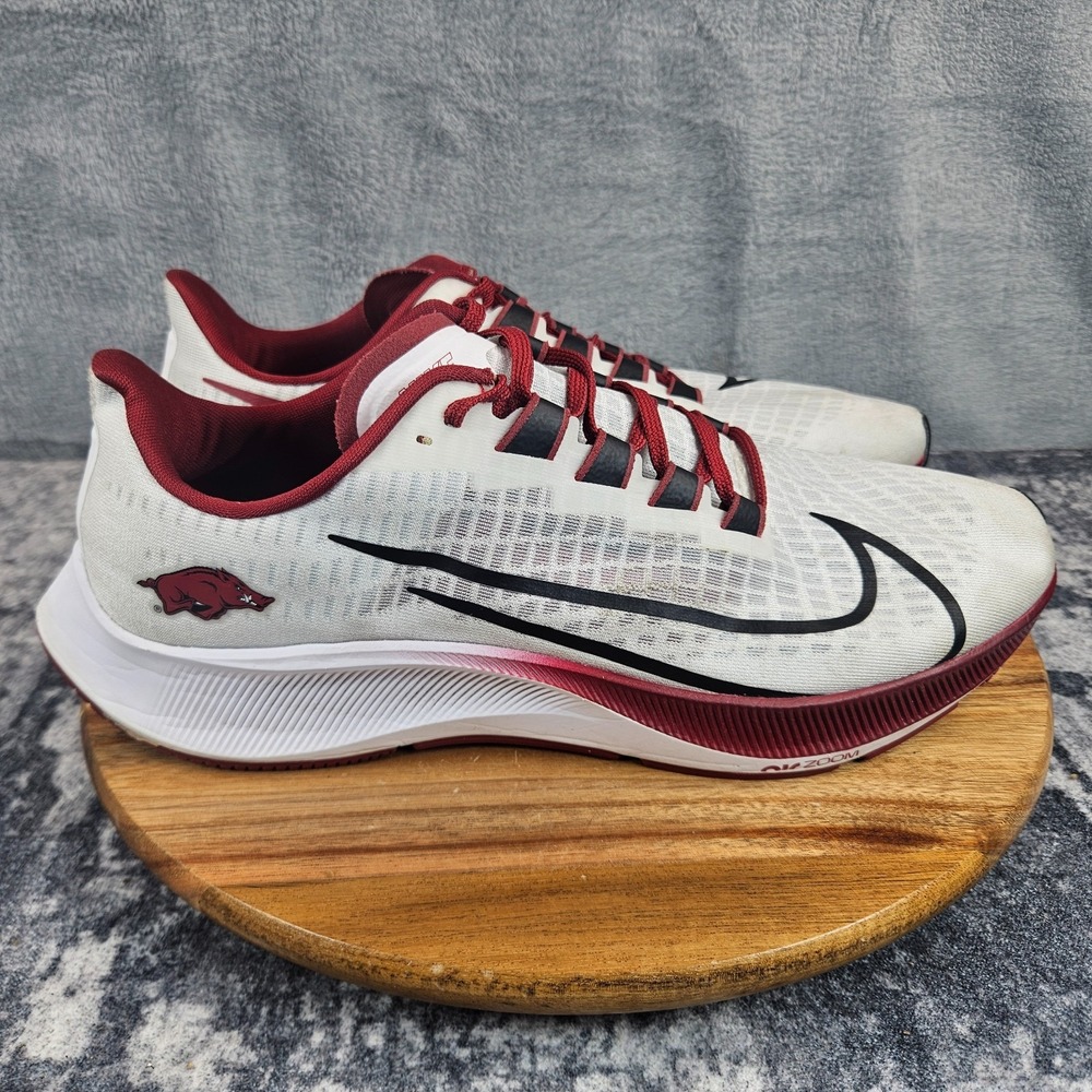 Nike Arkansas Razorbacks Air Zoom Pegasus 37 Running Shoes CZ5379-100 Mens 12